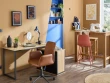 Un bureau d'angle de style industriel