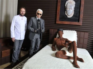 Karl Lagerfeld imagine une suite en chocolat pour Magnum