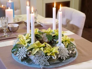 Un centre de table hivernal tout en légèreté