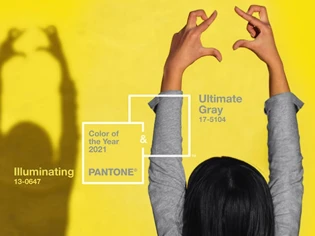 Ultimate Gray et Illuminating élues couleurs de l'année 2021 par Pantone 