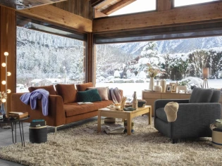 On s'inspire de l'ambiance chalet pour un intérieur cosy