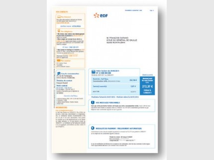 EDF crée une facture simplifiée