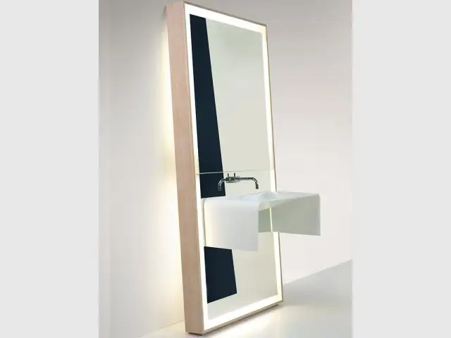 Miroir-vasque en Corian