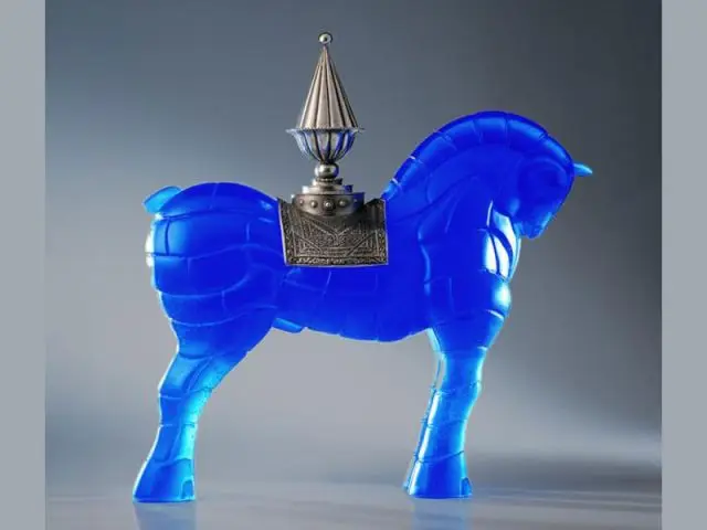 Cheval porteur de feu Daum