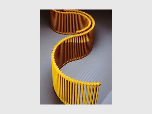 radiateur courbe jaune zehnder