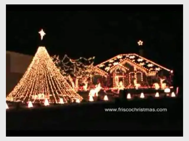 Etats-unis - Maison illuminée noël