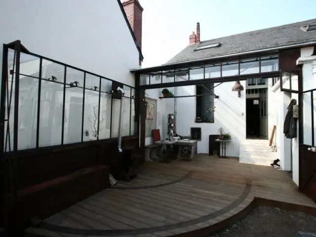 Terrasse en bois - verriere - Frédéric Tabary