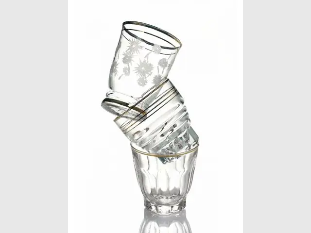 Luminarc verres filet or 1950