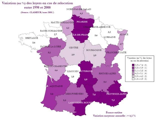 Variation des loyers en relocation - Clameur