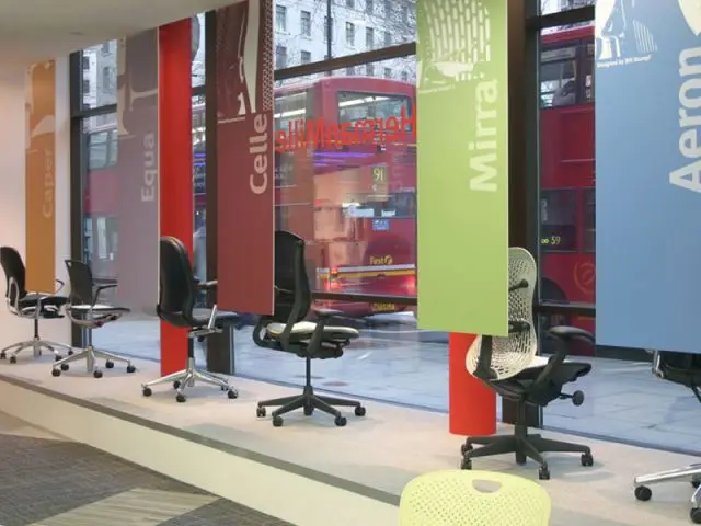 Vitrine - Showroom Herman Miller à Londres