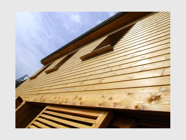 Détail de l'extérieur - Maison écologique en bois