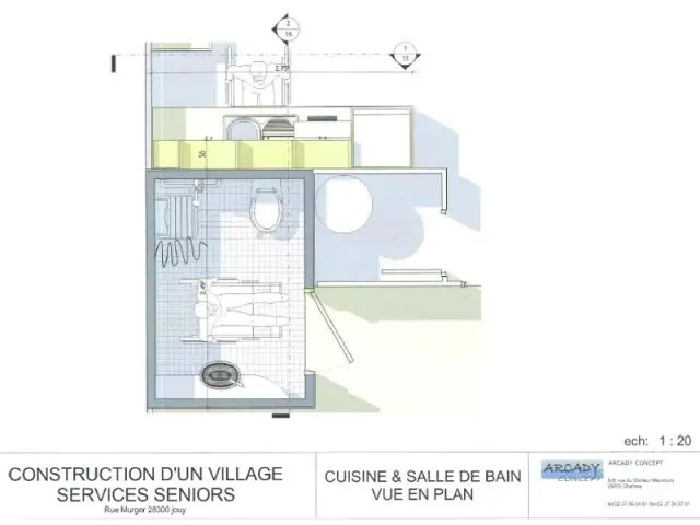 Plan de salle de bain - maison de retraite Arcady