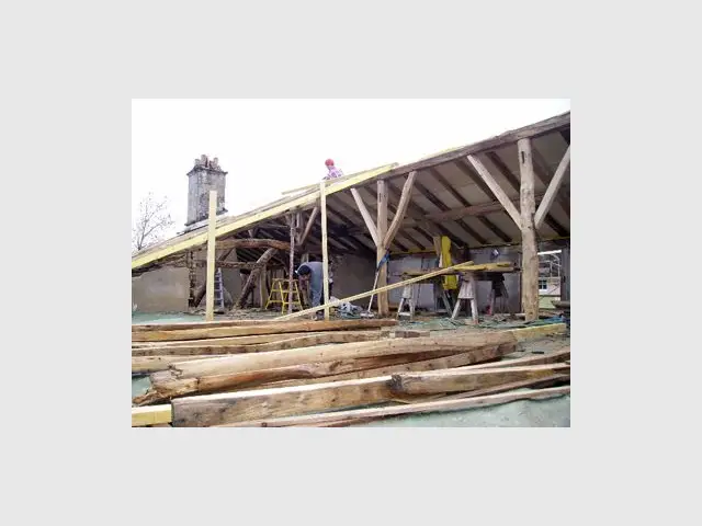 Chantier pendant travaux - Aménagements - combles - reportage