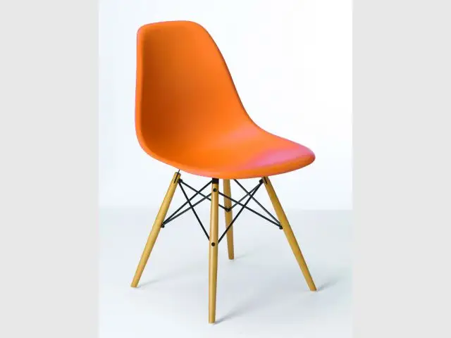 Chaise DSW - Objet vintage orange