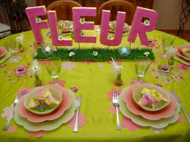 Table fleur