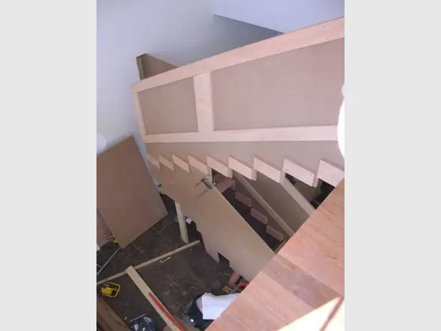 Escalier pendant les travaux - maison clamart