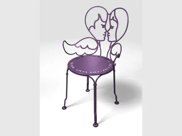 L'Ange couleur aubergine - Chaise Ange Castelbajac pour Fermob