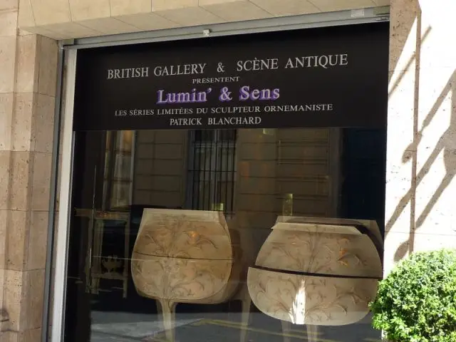 devanture de la galerie British gallery