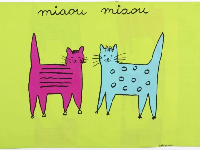 Textile "Miaou Miaou" - Zofia Rostad