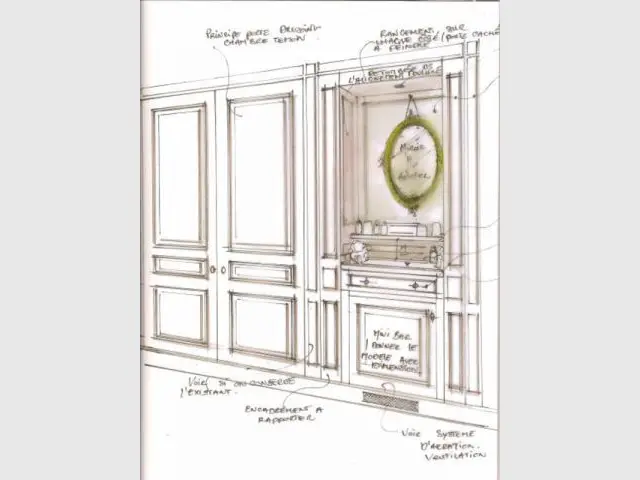 Croquis de Charles Jouffre - Le Meurice