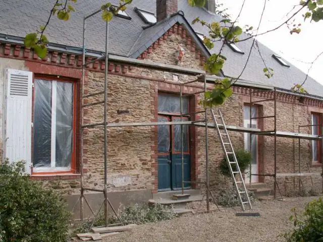 Travaux : façade Est - Maison de maître