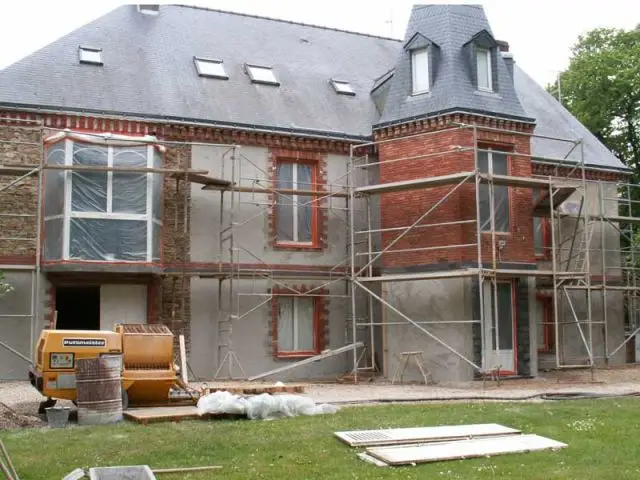 Travaux : façade Ouest - Maison de maître