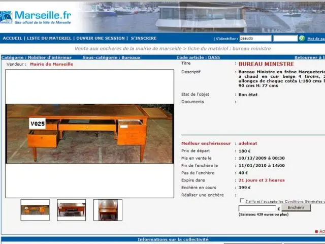 Bureau - Marseille enchères