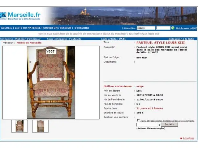 Fauteuil - Marseille enchères