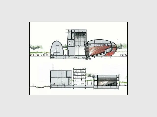 Plan de coupe - théâtre archipel