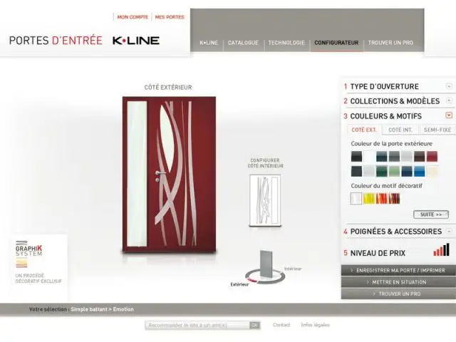 configurateur porte K.Line