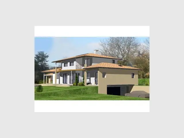 Vue 3 D - Maison BBC à Toulouse