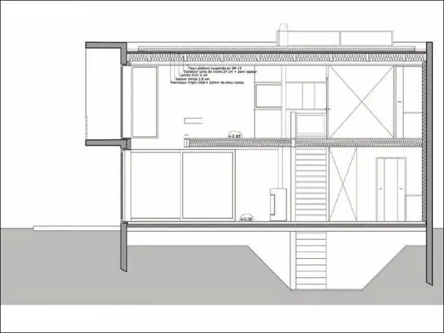 Coupe transversale - maison 10x10