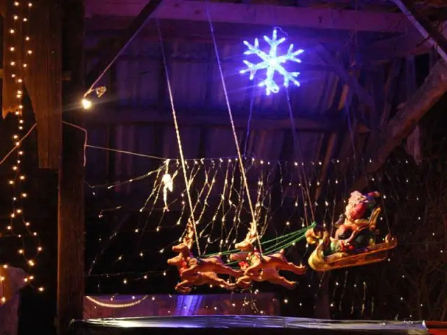 Le traîneau - Noel maison illuminée 2010