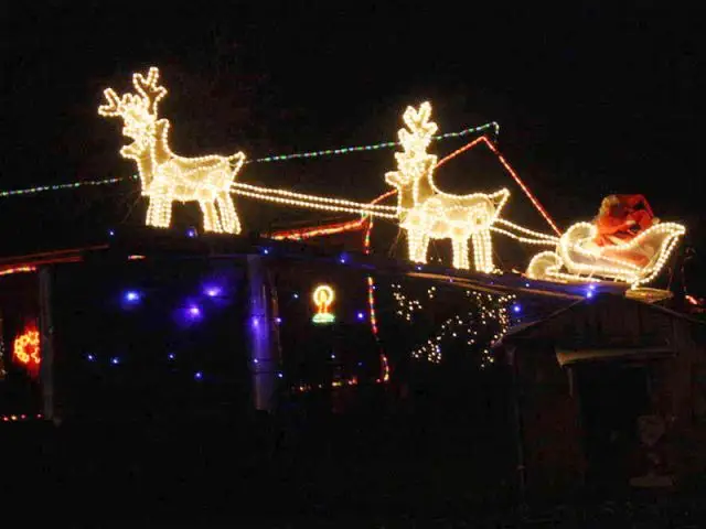 Le traîneau - Noel maison illuminée 2010