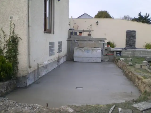 2ème étape : le coulage de la dalle - Auto-construction terrasse