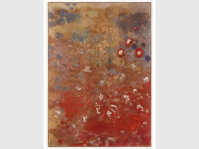 Panneau rouge Odilon Redon