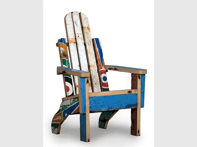 Fauteuil Palmarin - Mobilier bois de bateau