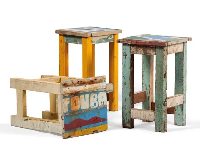 Tabouret Niodor - Mobilier bois de bateau