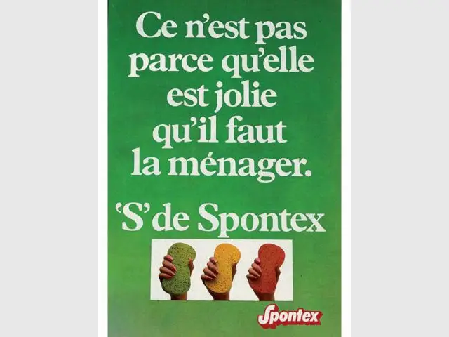 Publicité pour la S dans les années 80 - Saga spontex