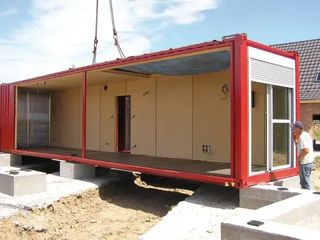 Pose du rez-de-chausée - Maison containers