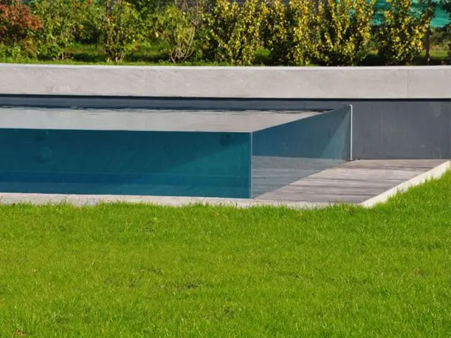 Structure invisible - Piscine Carré Bleu - Concept Aquaglass