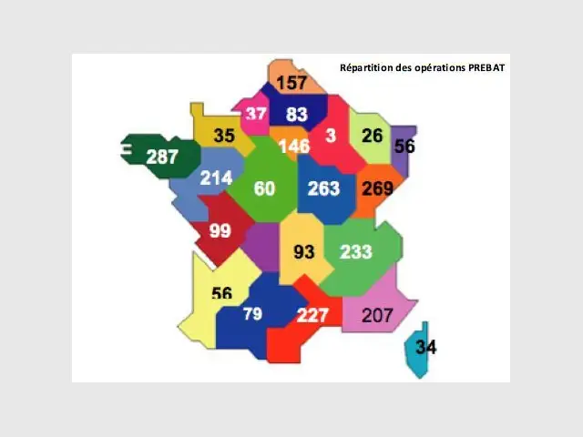 Carte de France des opérations BBC