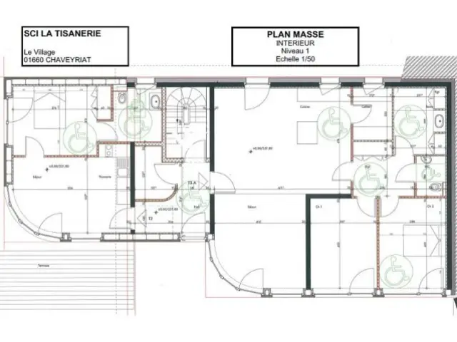 Plan masse R+1 - La Tisanerie