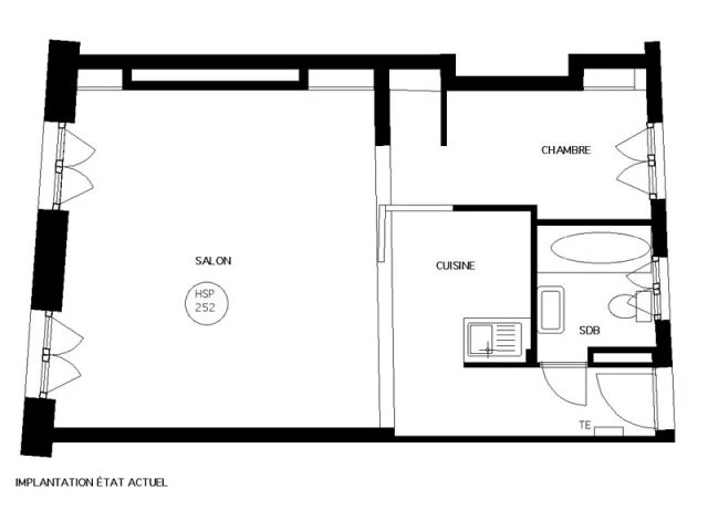 Plan existant - Reportage appartement Paris Edeco Renovation