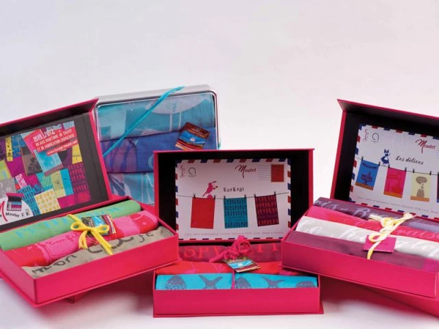 Un coffret de torchons colorés - Cadeaux Noël 2012 Rouba