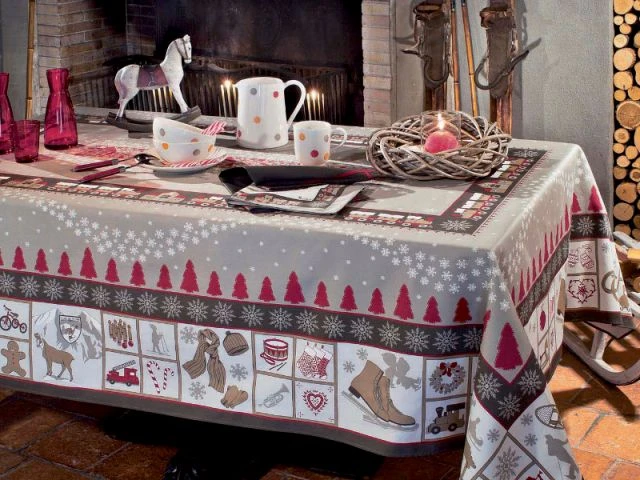 Du linge de table aux couleurs des sports d'hiver - Sélection esprit chalet