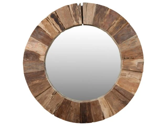 Un miroir en bois brut et nature - Sélection esprit chalet