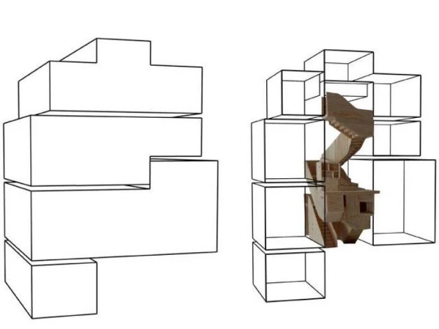 Structure unique pour double accès - Rénovation Malte