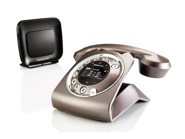 Téléphone Filaire, Vintage Téléphone Fixe à Cadran Rétro pour Maison,  Bureau, Hôtel.(Rouge)