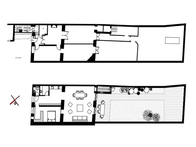 Plans avant et après - Rénovation atelier Marais